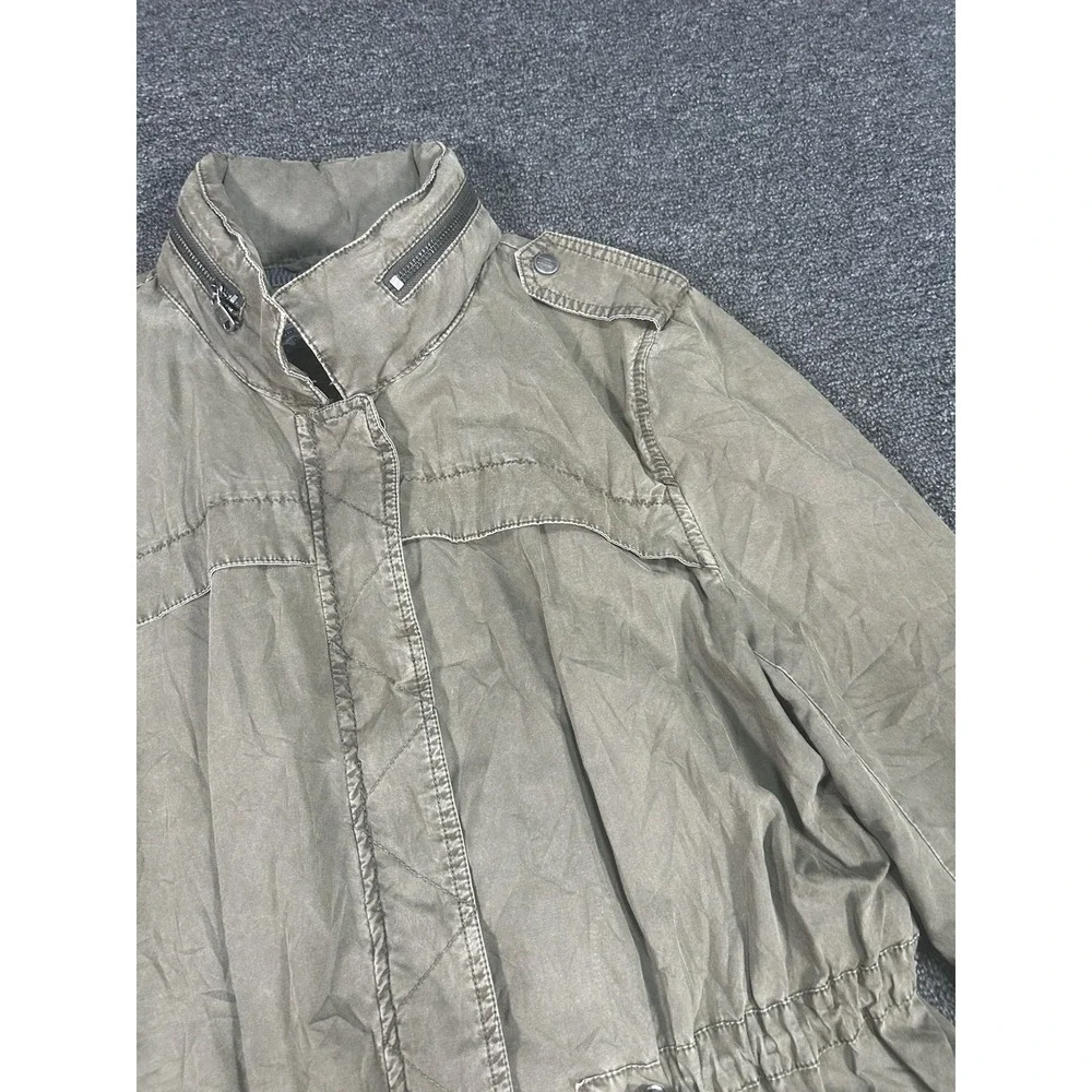 Levi's Jacket Women's Medium‎ Green Military Barn Chore Utility Zip Snap Army